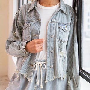 Pol Stripe Denim Jacket
